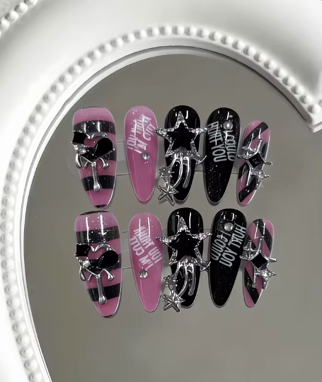 BLACKPINK "Could Hurt You" Grunge Nails