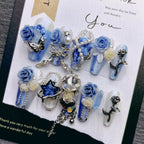 ZEROBASEONE Blue Rose Press-On Nails