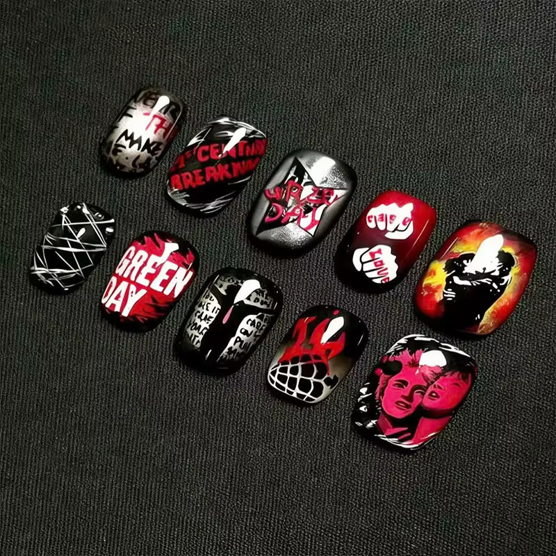 EVAN Ride or Die Short Square Press-On Nails