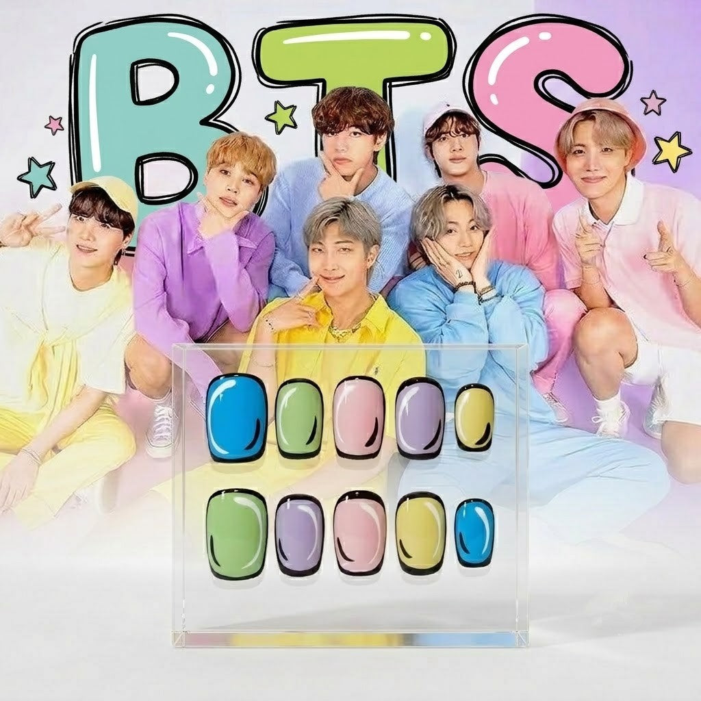 BTS Comic Pop Colorful Press-On Nails