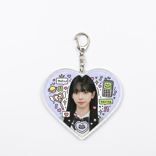 aespa "Heart to Heart" Acrylic Keychain