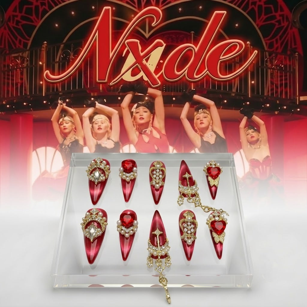 (G)I-DLE Nxde Savage Gold Press-On Nails