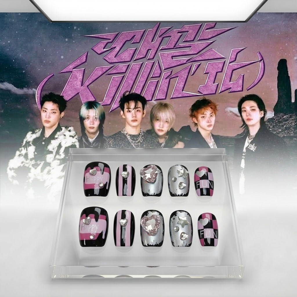 P1Harmony Killin' It Press-On Nails (Pink/Purple Ver.)
