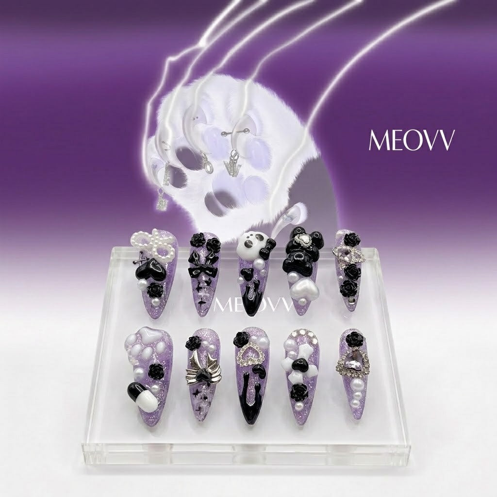 MEOVV Purple Feline Press-On Nails