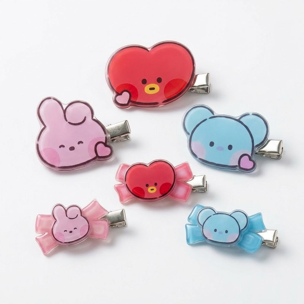 BT21 Hair Clip Sets