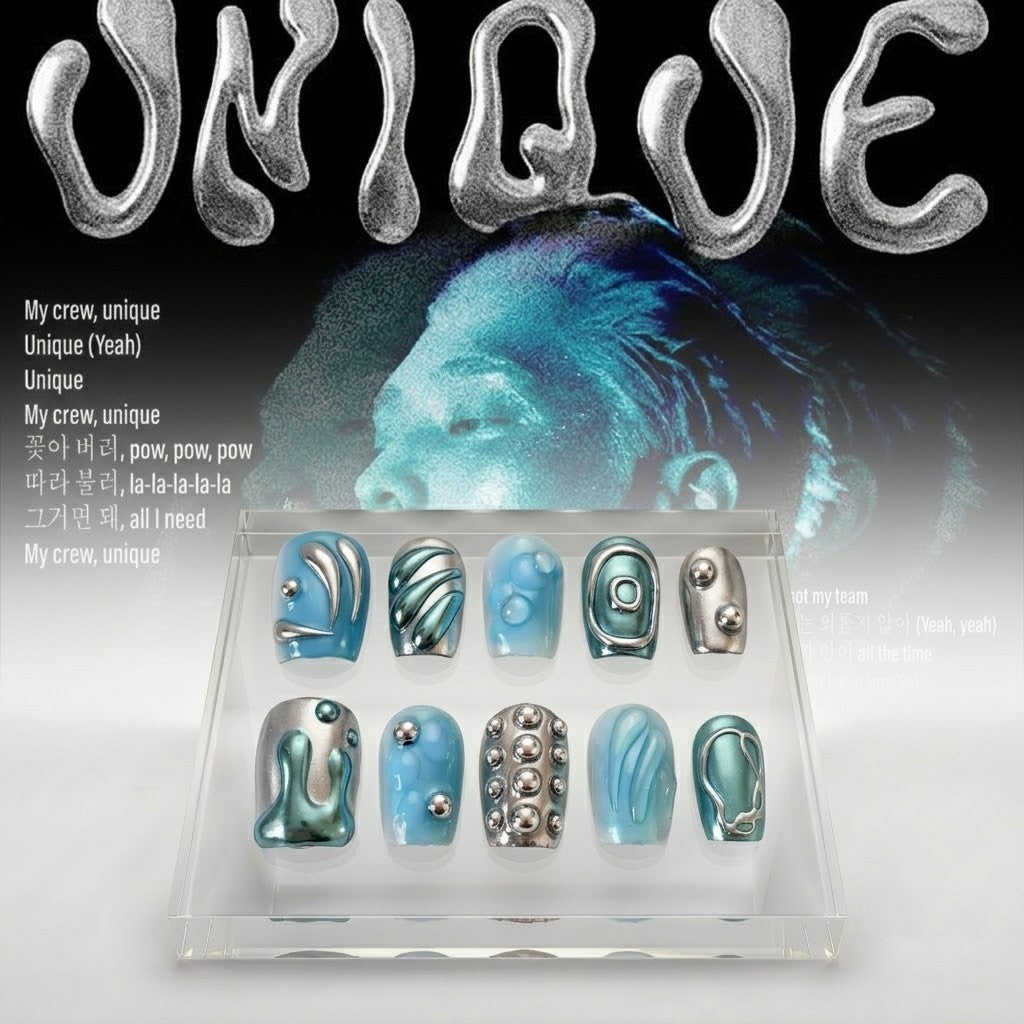 P1Harmony Unique Cyber Press-On Nails