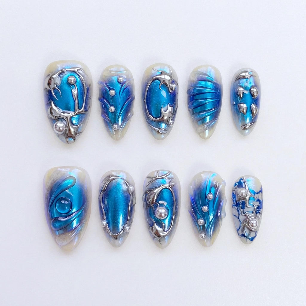 LE SSERAFIM Pure Water Press-On Nails