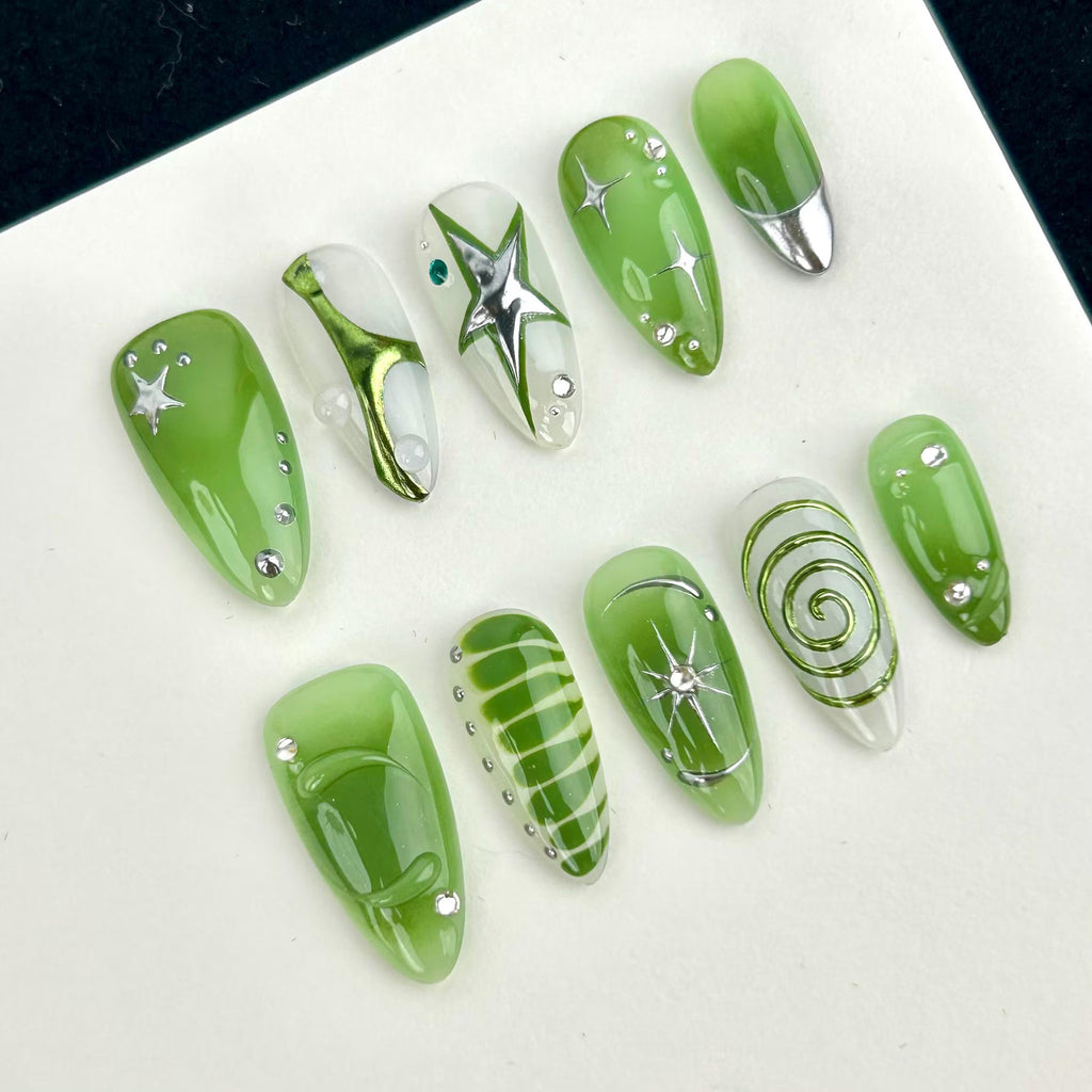 AESPA Lemonade Cyber Press-On Nails