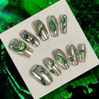 KATSEYE Gnarly Cyber Green Press-On Nails