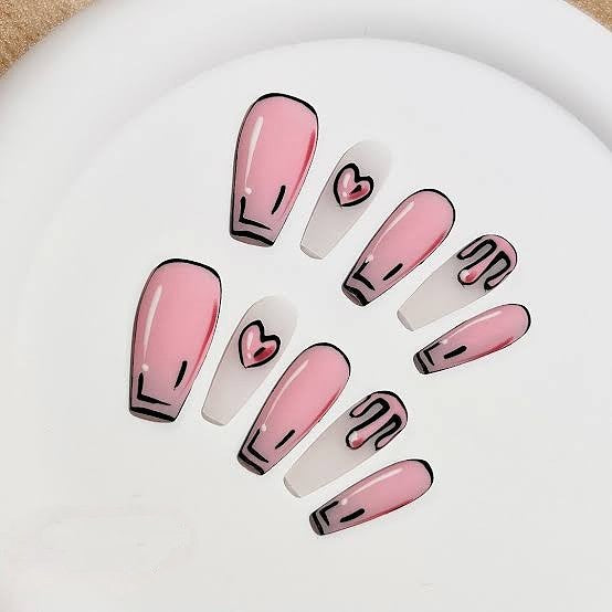 BLACKPINK Ice Cream Pop-Art Nails (Long Ver. 2)