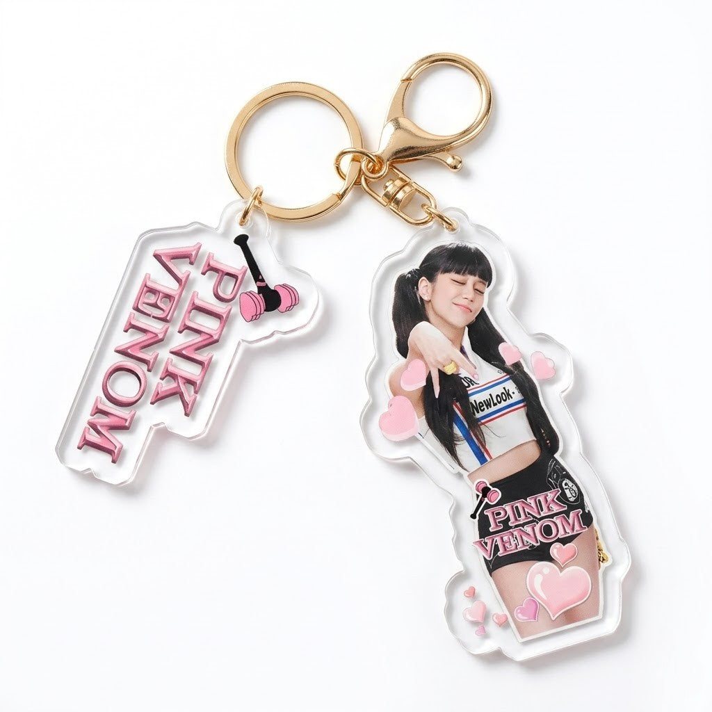 BLACKPINK Pink Venom Portrait Keyring