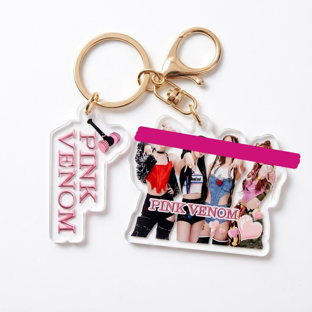 BLACKPINK Pink Venom Portrait Keyring