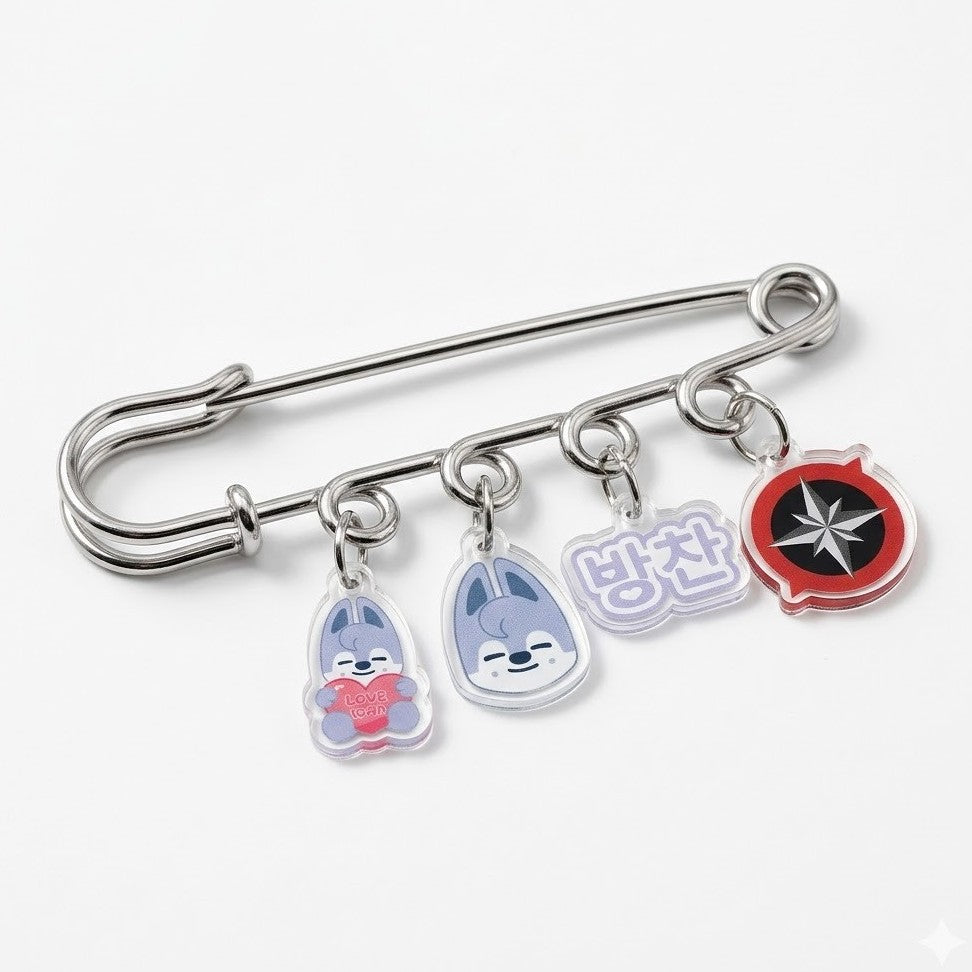 SKZOO Multi-Charm Identity Brooch