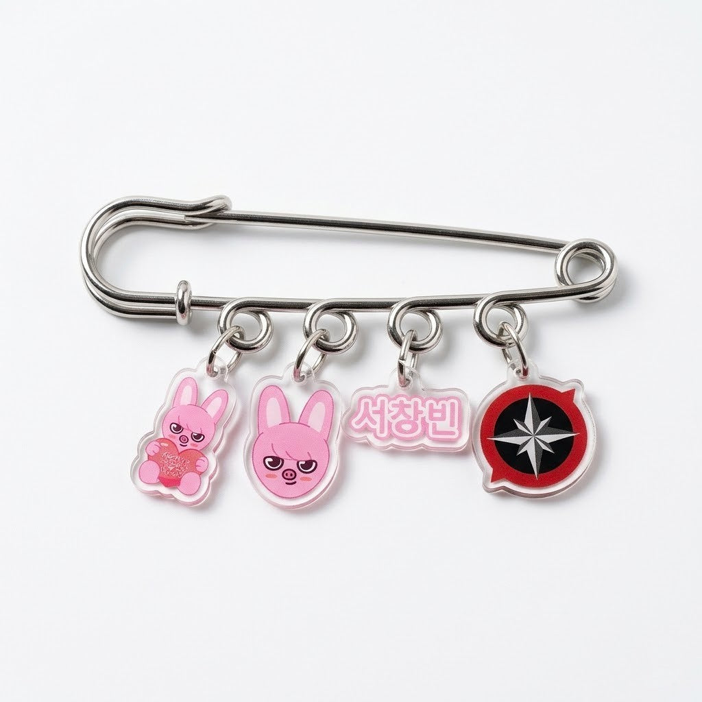 SKZOO Multi-Charm Identity Brooch