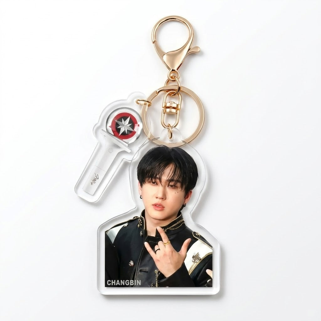 SKZ Shimmer Portrait Photo Keyring
