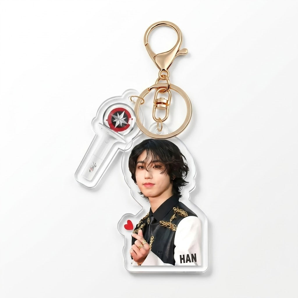 SKZ Shimmer Portrait Photo Keyring