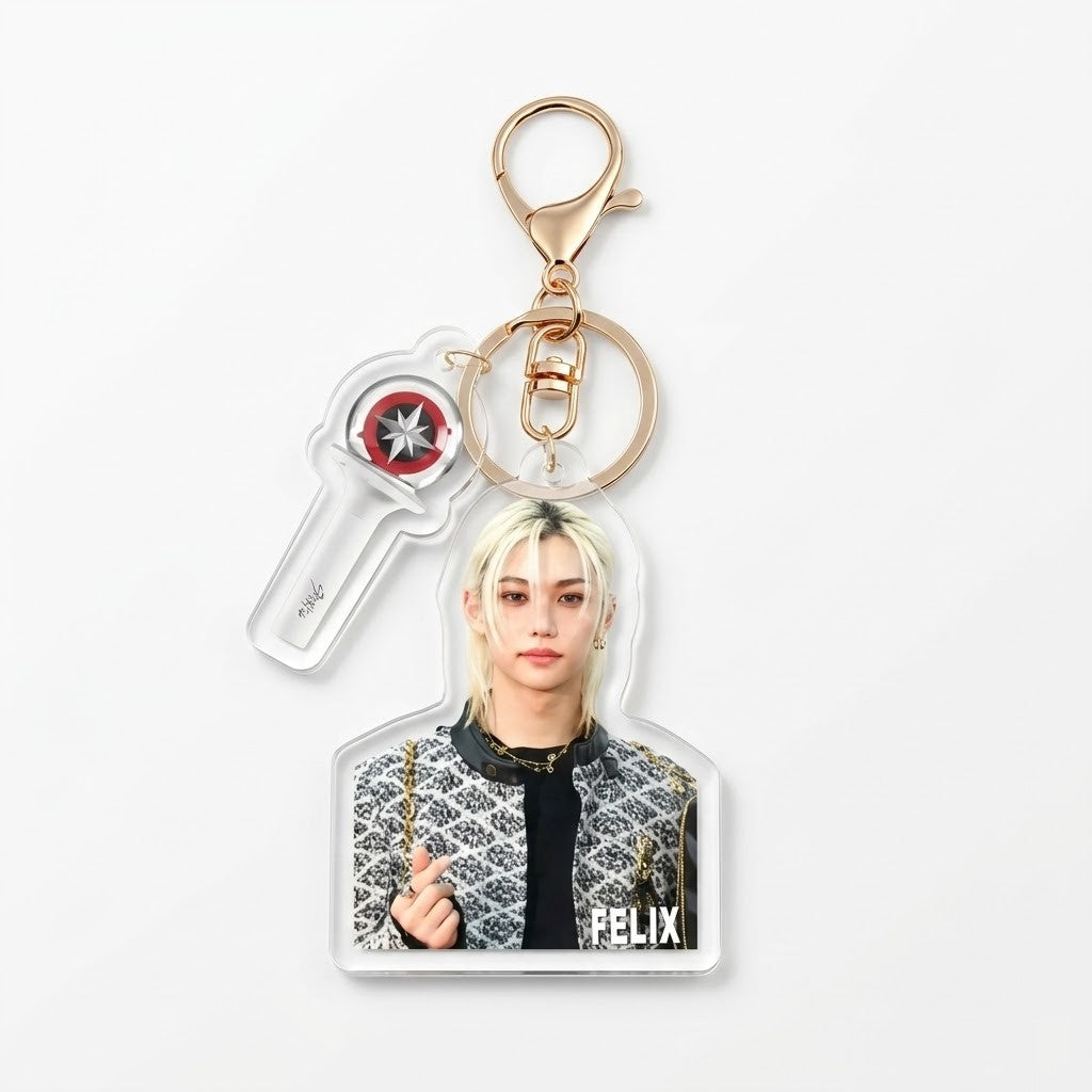 SKZ Shimmer Portrait Photo Keyring