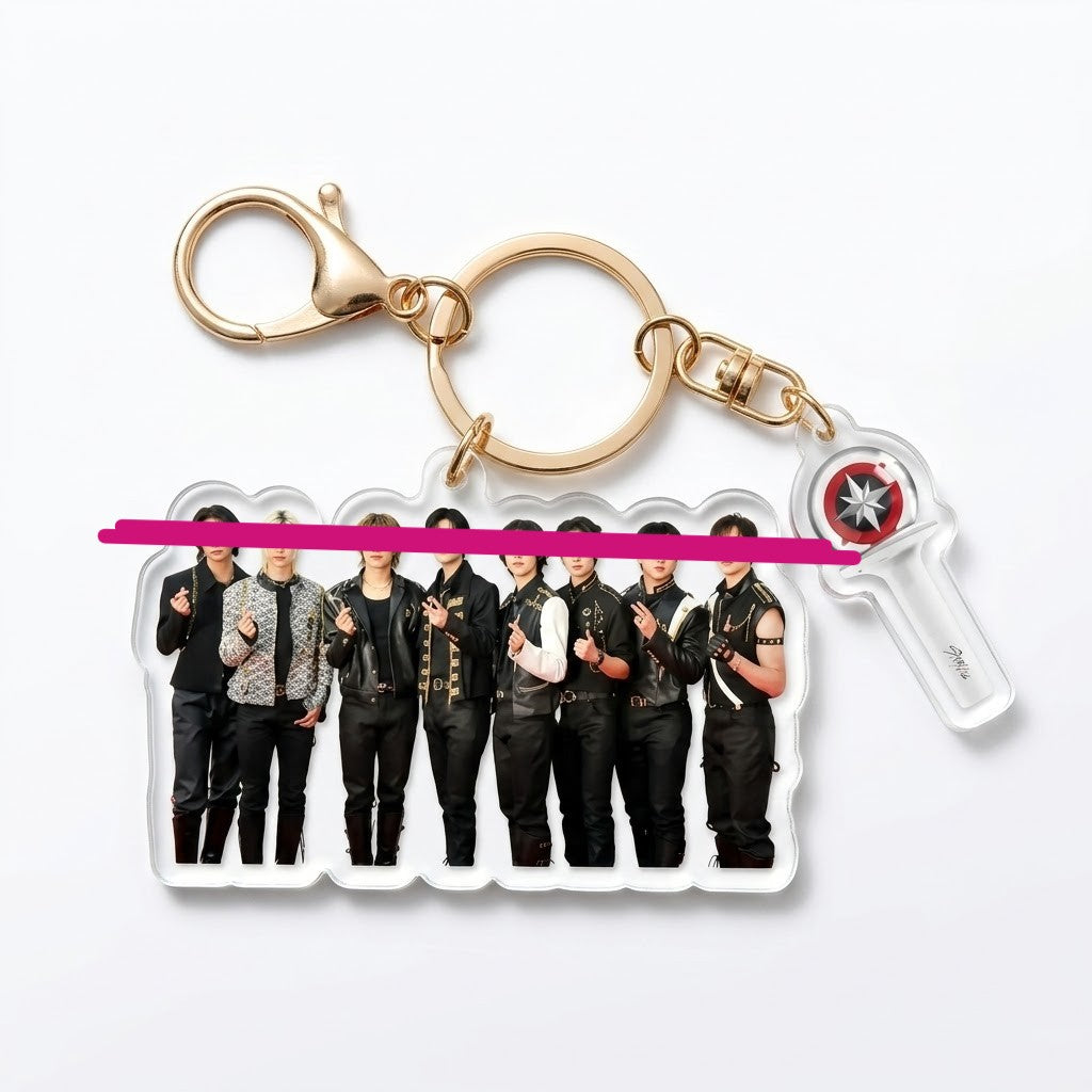 SKZ Shimmer Portrait Photo Keyring