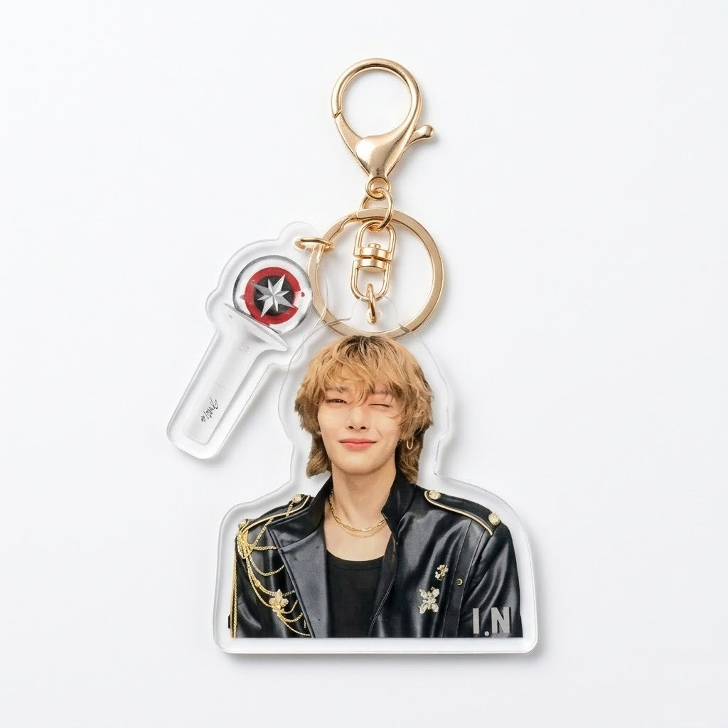 SKZ Shimmer Portrait Photo Keyring