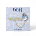 SKZOO Gold Chain Name Brooch