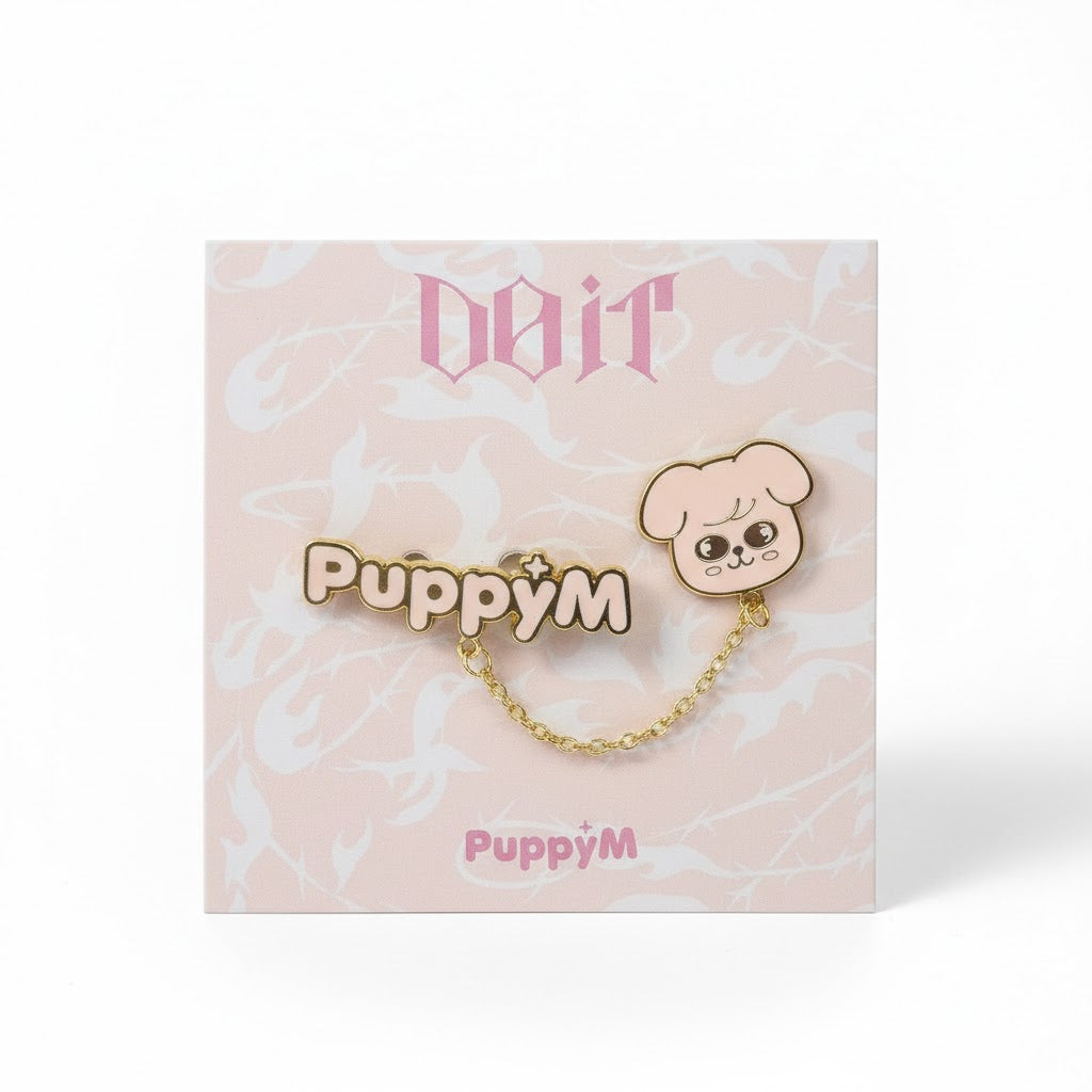 SKZOO Gold Chain Name Brooch