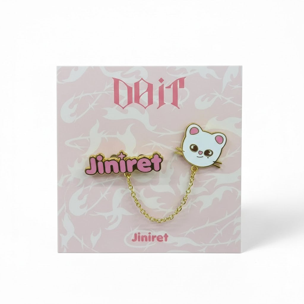 SKZOO Gold Chain Name Brooch