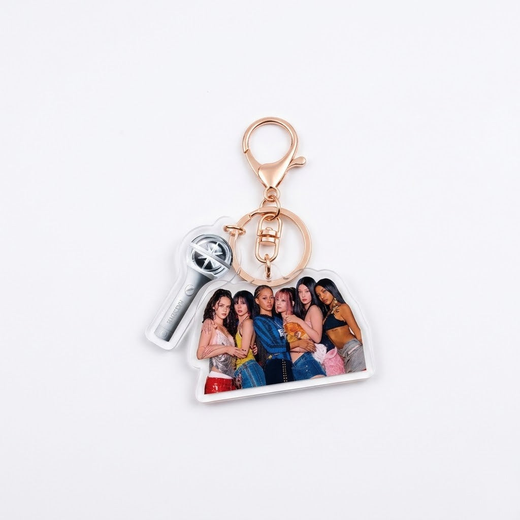 KATSEYE Signature Golden Logo Keyring