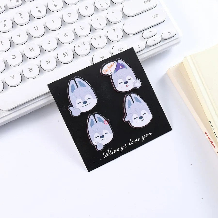 SKZOO 4-Piece Character Pin Collection