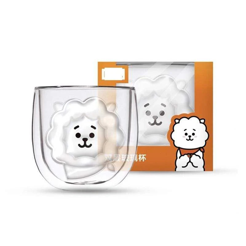 BT21 "Fill Me Up" 3D Double-Wall Glass